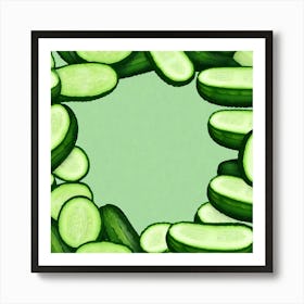 Cucumbers In A Circle 2 Art Print