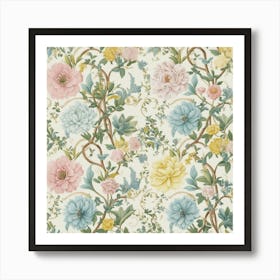 Floral Wallpaper 16 Art Print