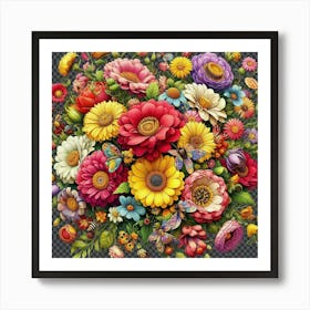 Bouquet Of Flowers 13 Art Print