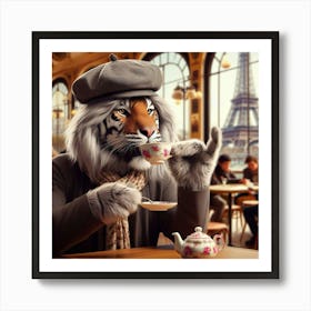 A Tiger Tea Please Art Print