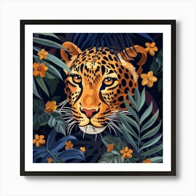 Leopard In The Jungle 2 Art Print