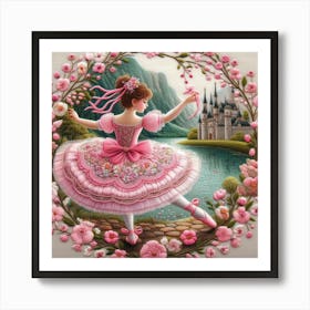 Ballerina In Pink 1 Art Print