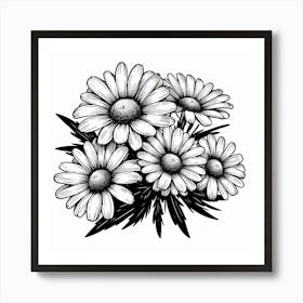 Chamomile flowers 1 Art Print