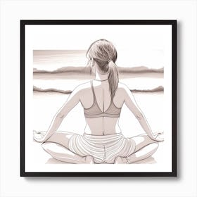 Woman In Yoga Pose Art Print