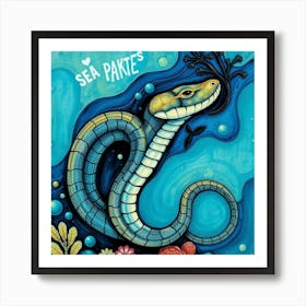 Sea Python Art Print