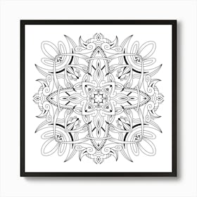 Symmetrical Mandala Art Print