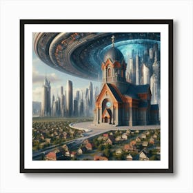 Alien City Art Print