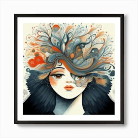 Woman'S Head 1 Art Print