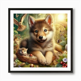 Luno the wolf cub 5 Art Print