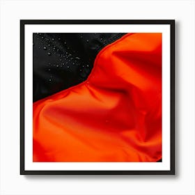 Black And Orange Jacket Art Print