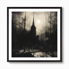 'The Church In The Woods' Art Print