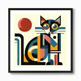 Abstract Cat 4 Art Print