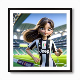 Juventus Girl Art Print