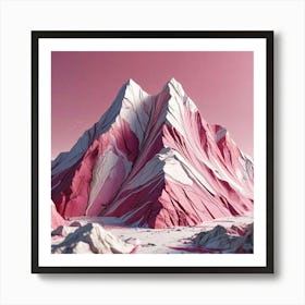 Pink Mountains Art Print