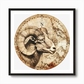 Aries zodiac sign png Art Print