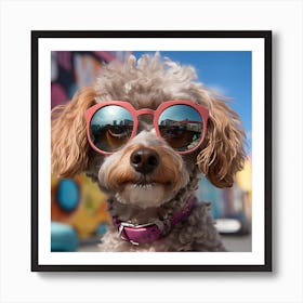 Dog In Sunglasses 2 Art Print