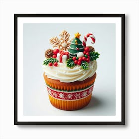 Christmas Cupcake 2 Art Print