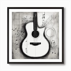 Acoustic Guitar 9 Art Print