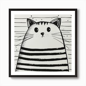 Striped Cat Art Print