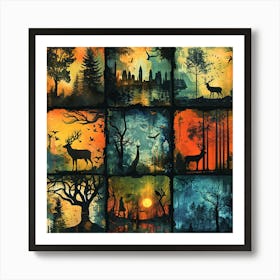 Sunset Forest Poster