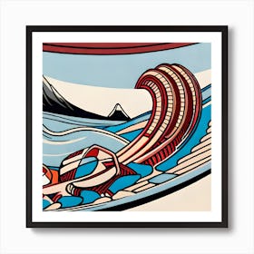 'Surfing' Art Print