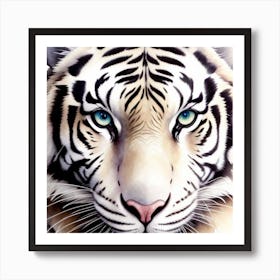 White Tiger Art Print