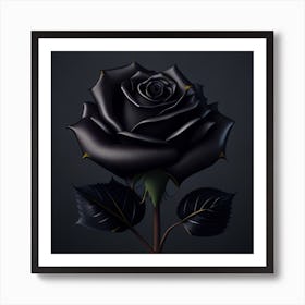 Black Rose Art Print