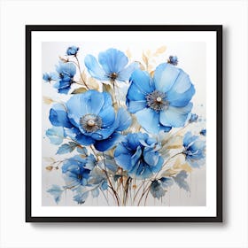 Blue Poppies 2 Art Print