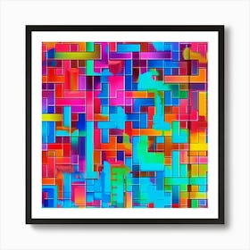 Abstract Squares Art Print