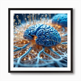 Brain With Wires 16 Art Print