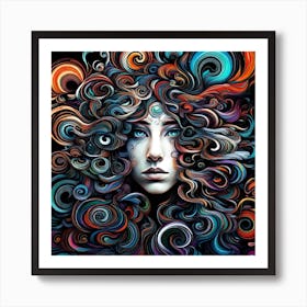 Psychedelic Woman Art Print