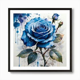 Blue Rose 6 Art Print