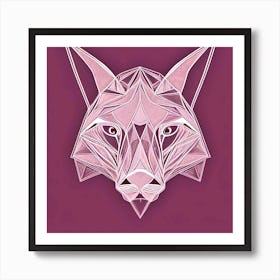 Abstract Wolf Head Art Print