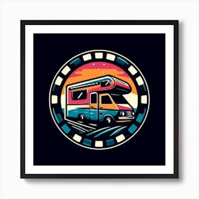 Retro Rv Logo 3 Art Print