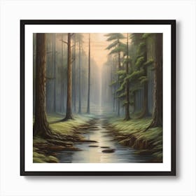 Forest Stream Art Print
