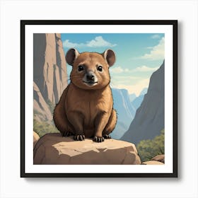 Cute Rock Hyrax Art Print