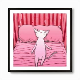 Cat relaxing Art Print