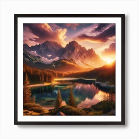 Mountain Scene Art Print