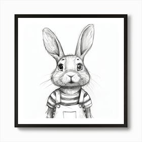 Rabbit Drawing Art Print