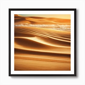 Abstract Background Ocean Wave And Sand 3d Shiny (2) Art Print