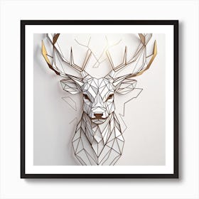 Deer Head Wall Art Art Print