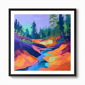 Colourful Abstract Oulanka National Park Finland 3 Art Print