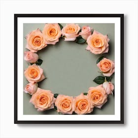 Roses In A Circle 3 Art Print