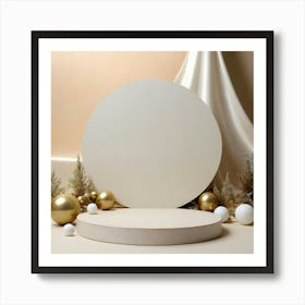 White Christmas Table 2 Art Print