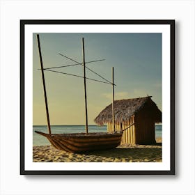 Boat On The Beach Art Print