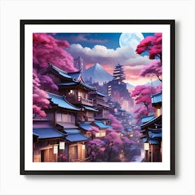 Japanese Village Art Print