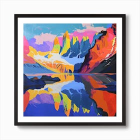 Colourful Abstract Los Glaciares National Park Argentina 4 Art Print