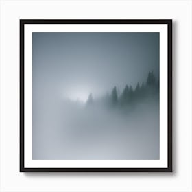 Fog In The Mountains Art Print