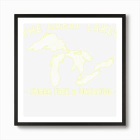 Great Lakes Shark Free And Unsalted Funny Vintage Art Print