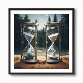 Post Modern Society Hourglass 2 Art Print